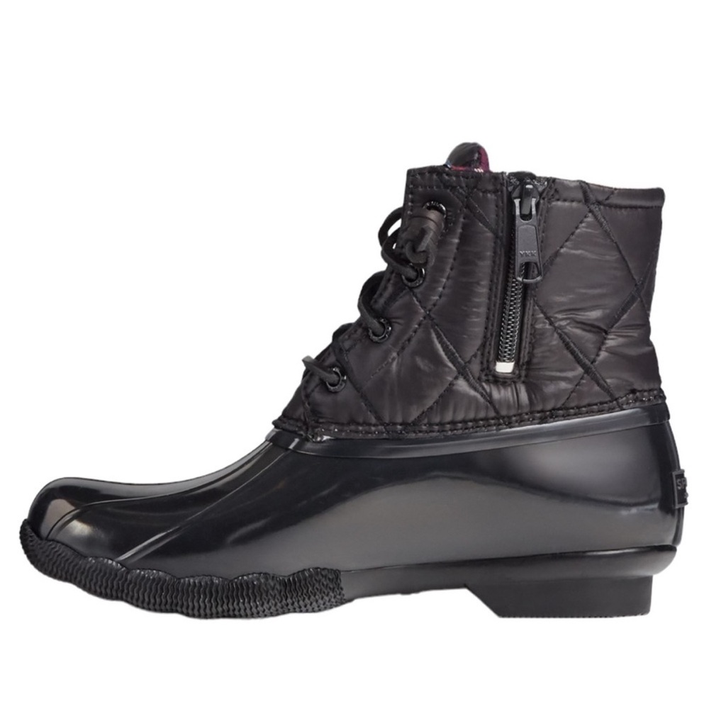 Sperry Women's Quilted Black Rain Boots - Picture 3 of 10